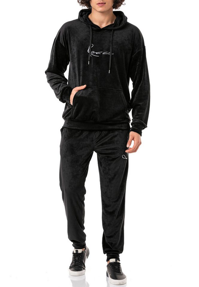 RedBridge Jogginganzug - Velours-Sweatset mit Kapuze - Zweiteiler in Samt-Optik (2-tlg) von RedBridge