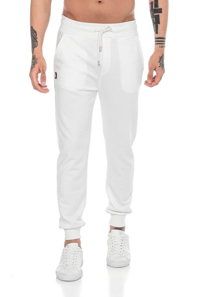 RedBridge Jogginghose Jogginghose Sweat-Pants Logo Line Creme XL elastischer Bund von RedBridge