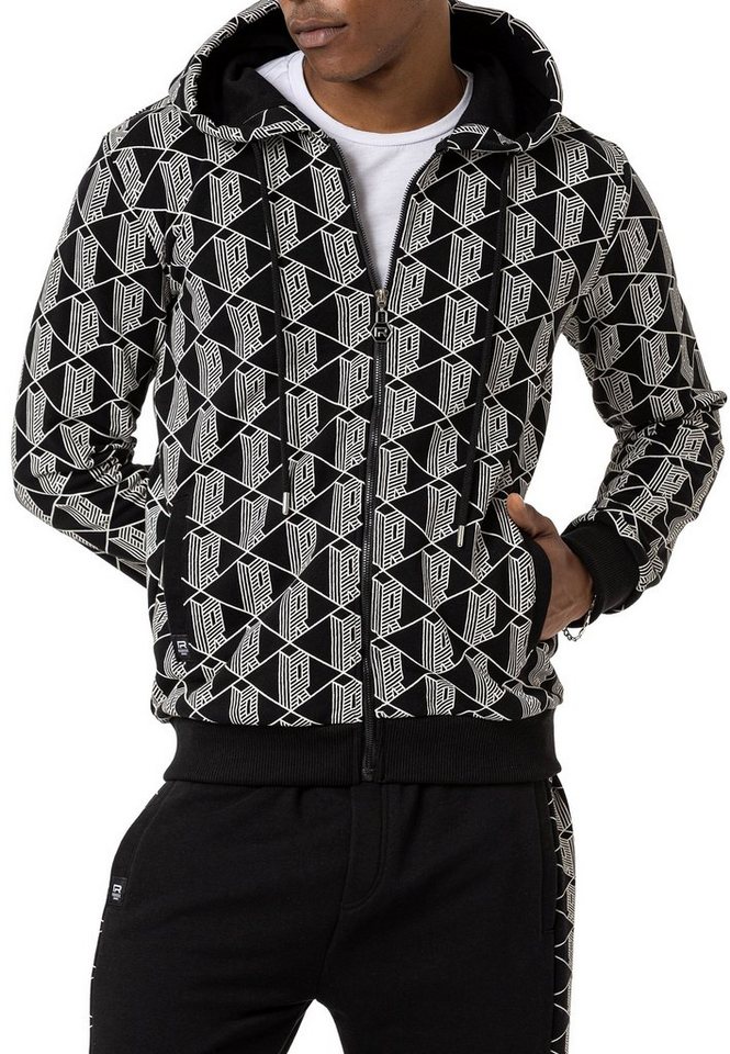 RedBridge Kapuzensweatjacke Sweater mit Kapuze 3D Allover-Print Premium Qualität von RedBridge