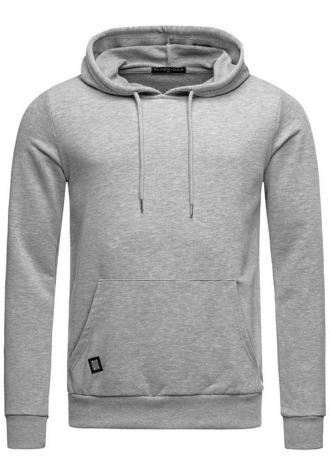 RedBridge Hoodie Red Bridge Herren Kapuzenpullover Hoodie Premium Basic Grau 3XL Premium Qualität von RedBridge