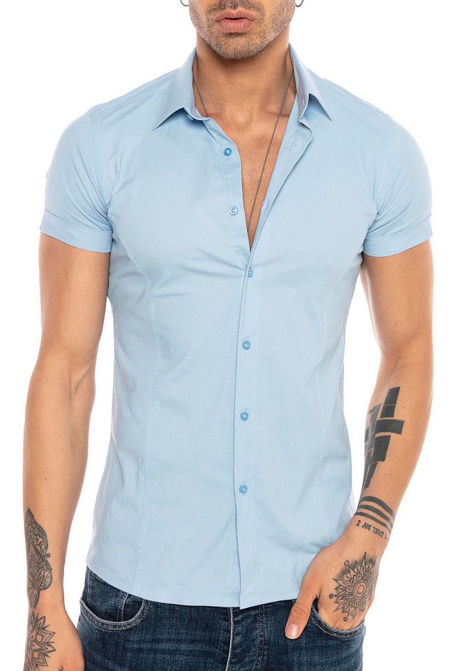 RedBridge Kurzarmhemd Slim Fit – Eleganter Look, Stretch-Material, Figurbetont von RedBridge