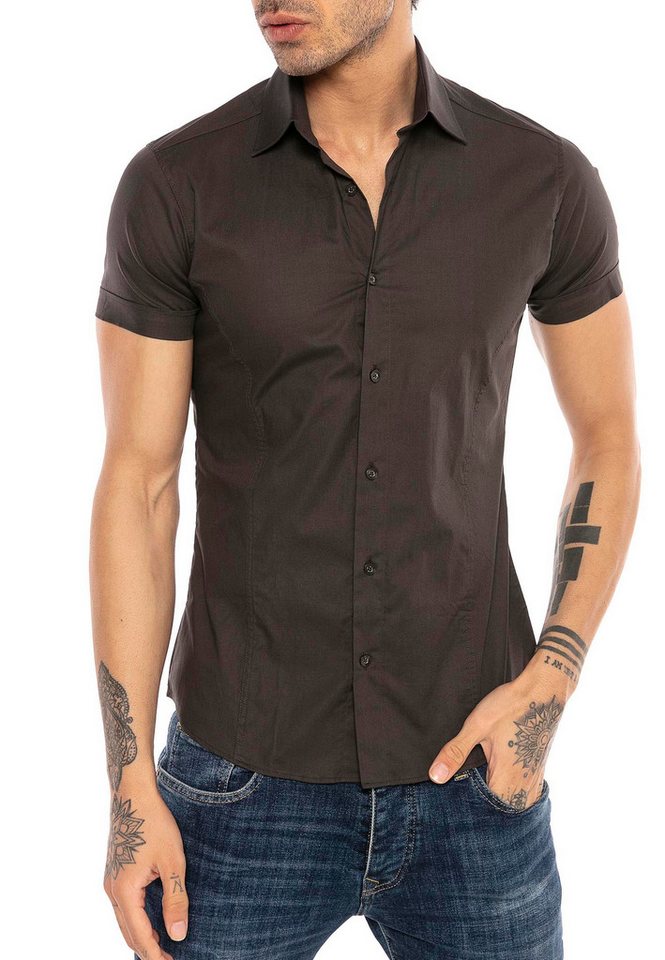 RedBridge Kurzarmhemd Slim Fit – Eleganter Look, Stretch-Material, Figurbetont von RedBridge