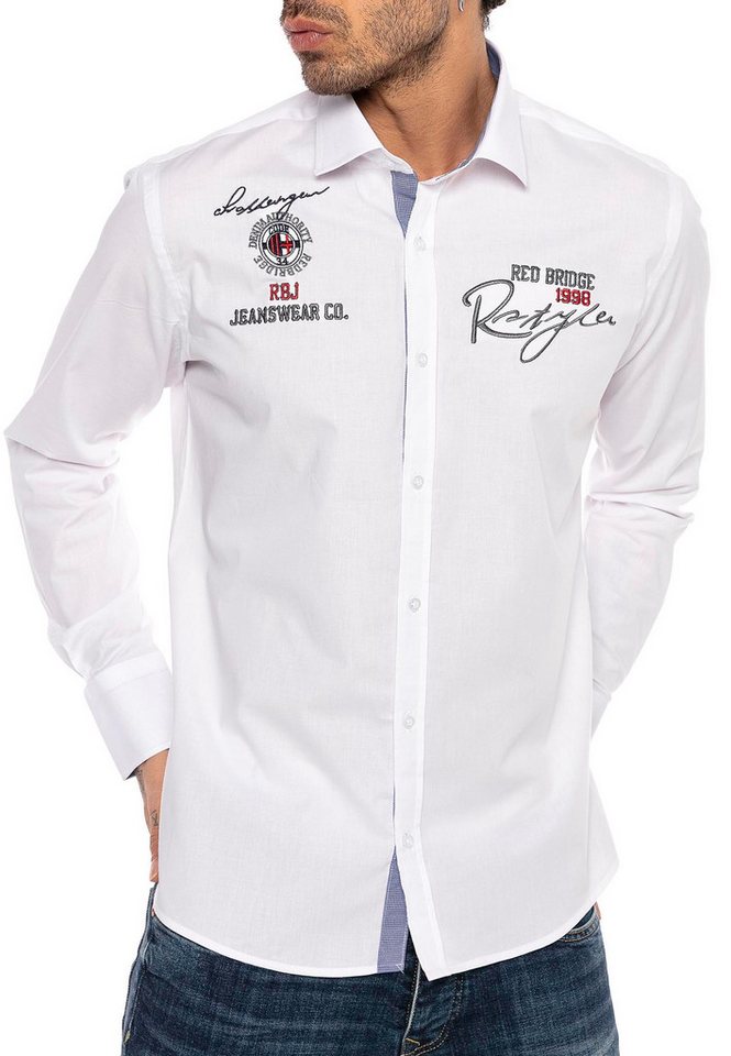 RedBridge Langarmhemd mit hochwertigen Stickereien Elegantes Langarmhemd von RedBridge