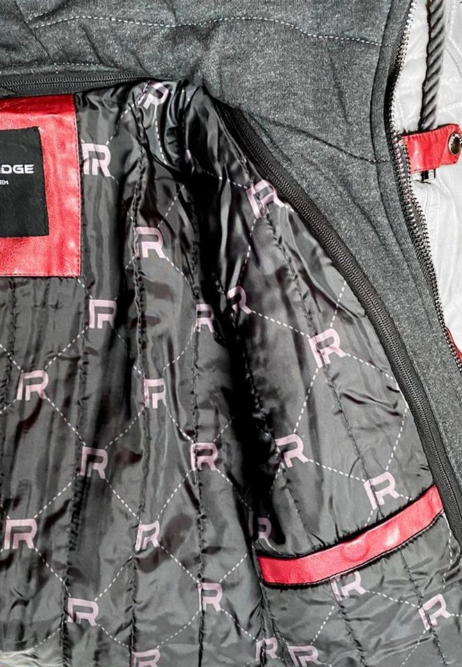 RedBridge Lederimitatjacke Kunstleder Bikerjacke mit Sweat-Kapuze Two in One hochwertig, robust von RedBridge