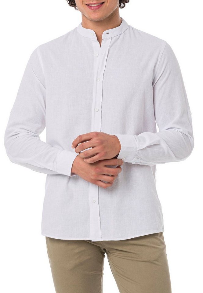 RedBridge Leinenhemd Red Bridge Herren Hemd Freizeithemd Tunik-Straight von RedBridge