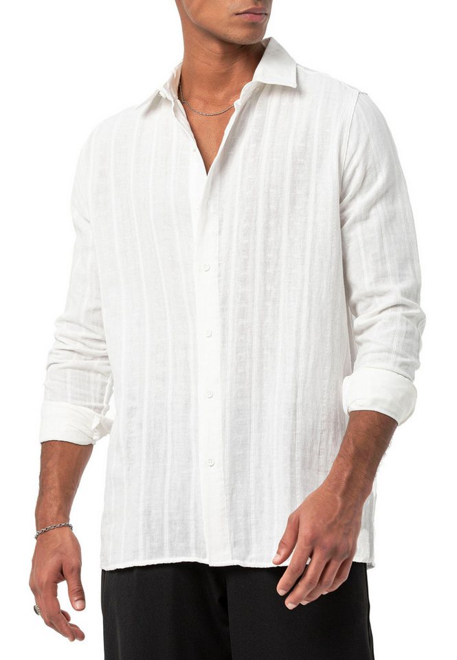 RedBridge Leinenhemd Red Bridge Herren Hemd Langarm Baumwolle von RedBridge