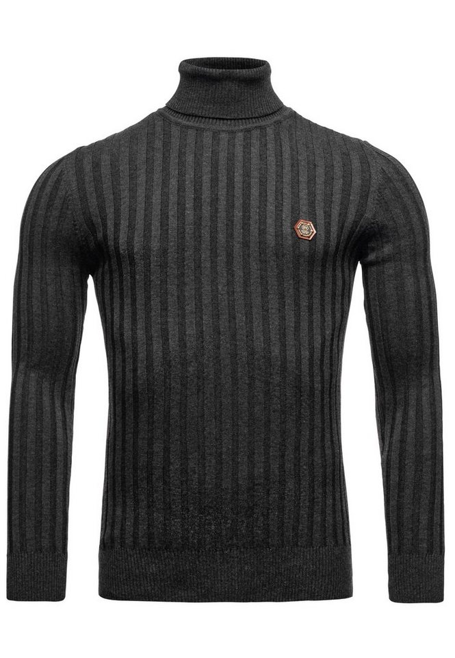 RedBridge Rollkragenpullover Kiew mit gestreiftem Strickmuster von RedBridge