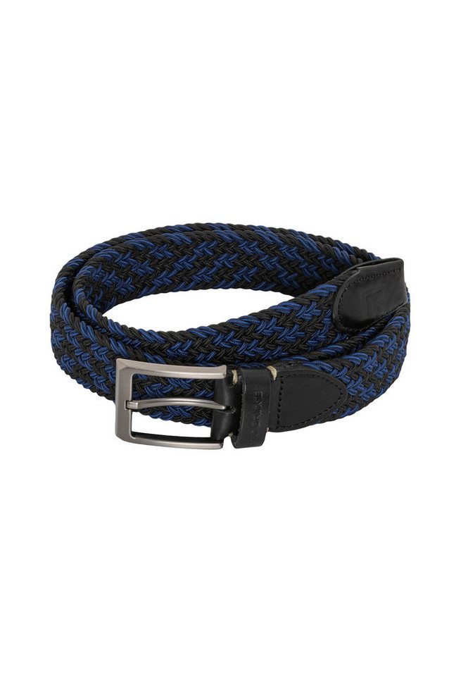 RedBridge Stoffgürtel Red Bridge Herren Gürtel Geflochten mit Leder Saxeblau-Schwarz 110 Premium Qualität von RedBridge