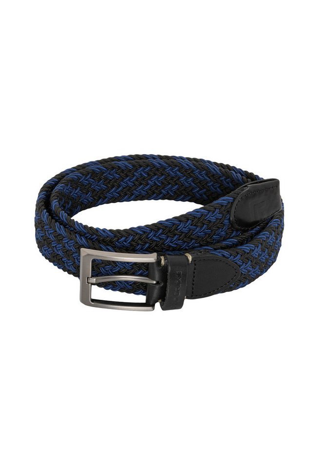 RedBridge Stoffgürtel Red Bridge Herren Gürtel Geflochten mit Leder Saxeblau-Schwarz 100 Premium Qualität von RedBridge