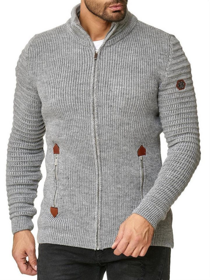 RedBridge Strickjacke aus Grobstrick mit praktischen Reißverschlusstaschen wechselnde Strickart von RedBridge