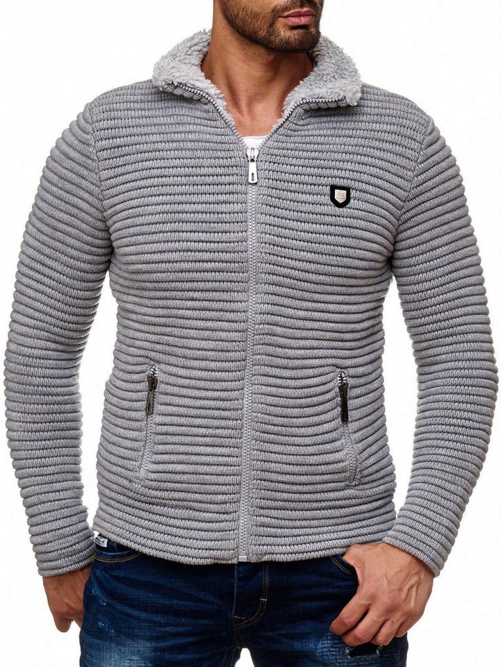 RedBridge Strickjacke in Grobstrick mit Innenfutter und hohem Kragen Innen gefüttert für zusätzliche Wärme von RedBridge