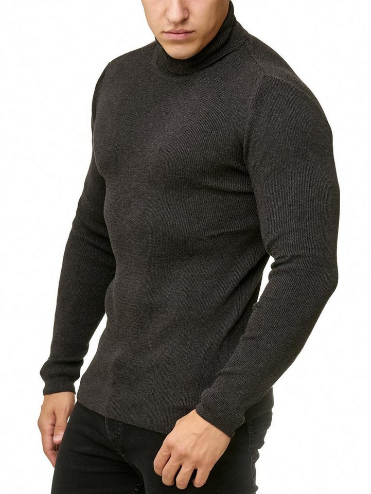 RedBridge Strickpullover Red Bridge Herren Strickpullover Rollkragen- Pullover Slim Fit von RedBridge