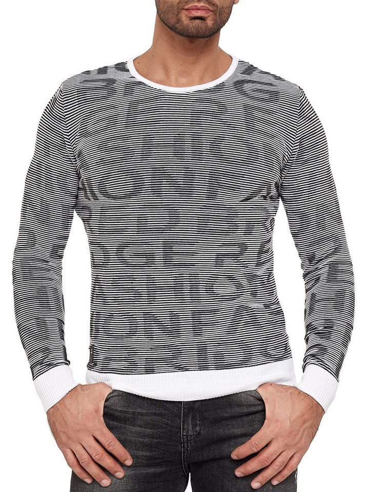 RedBridge Strickpullover mir Rundhalsausschnitt und modischem Design Auffälliges Design von RedBridge