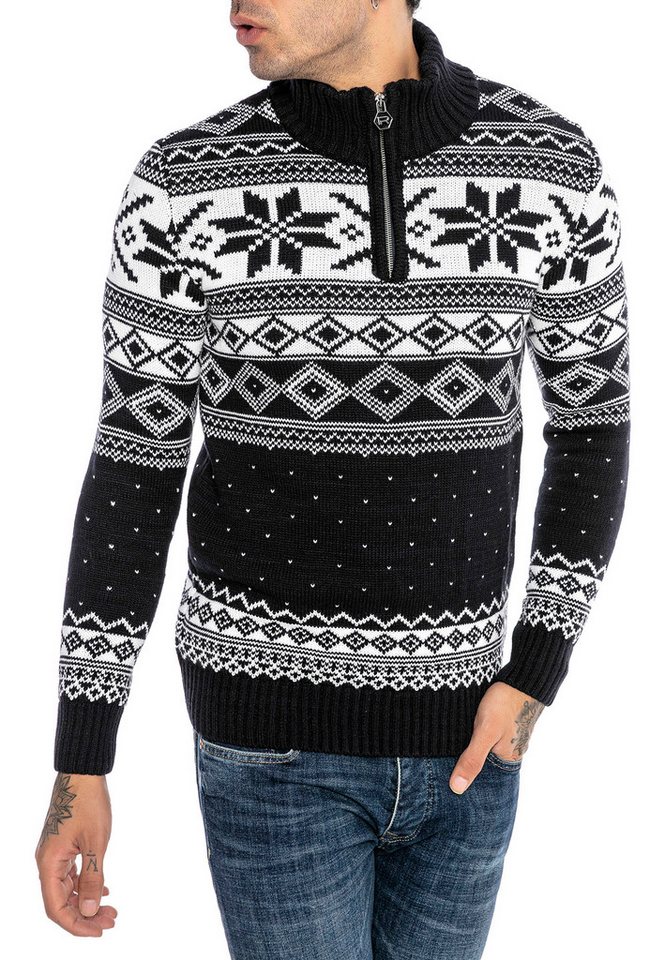 RedBridge Strickpullover mit angesagtem norwegischem Muster Festliches Norwegermuster von RedBridge