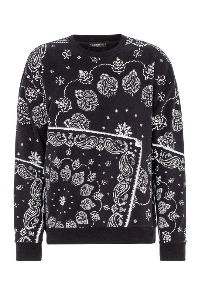 RedBridge Sweatshirt mit Bandana-Print Moderner Streetwear-Pullover von RedBridge