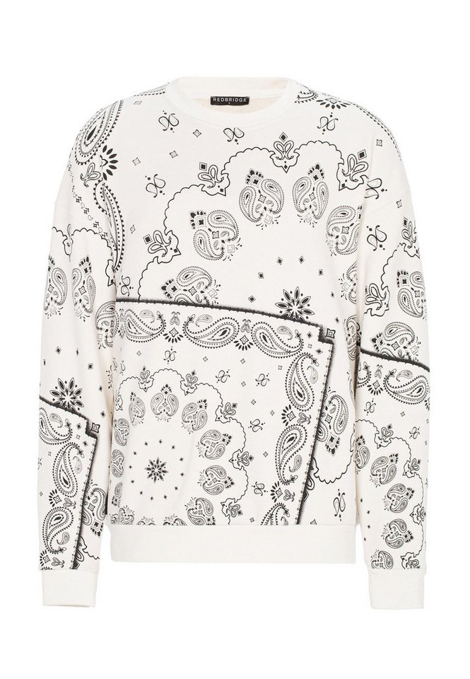 RedBridge Sweatshirt mit Bandana-Print Moderner Streetwear-Pullover von RedBridge