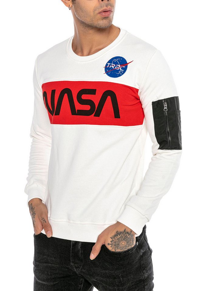 RedBridge Sweatshirt mit NASA Print Sportlicher Pullover im Astronauten-Look RedBridge Sweatshirt mit NASA Print Sportlicher Pullover im Astronauten-Look von RedBridge