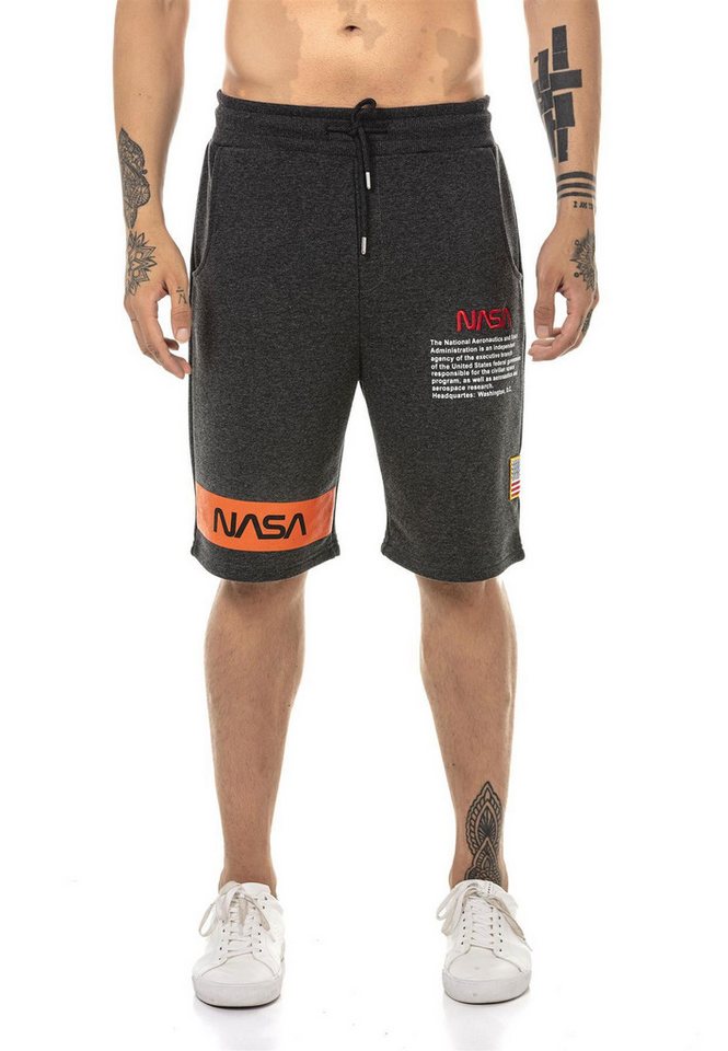 RedBridge Sweatshorts Red Bridge Herren Shorts Kurze Hose Sweat Pants Cooles Nasa Motiv, modernes Design von RedBridge