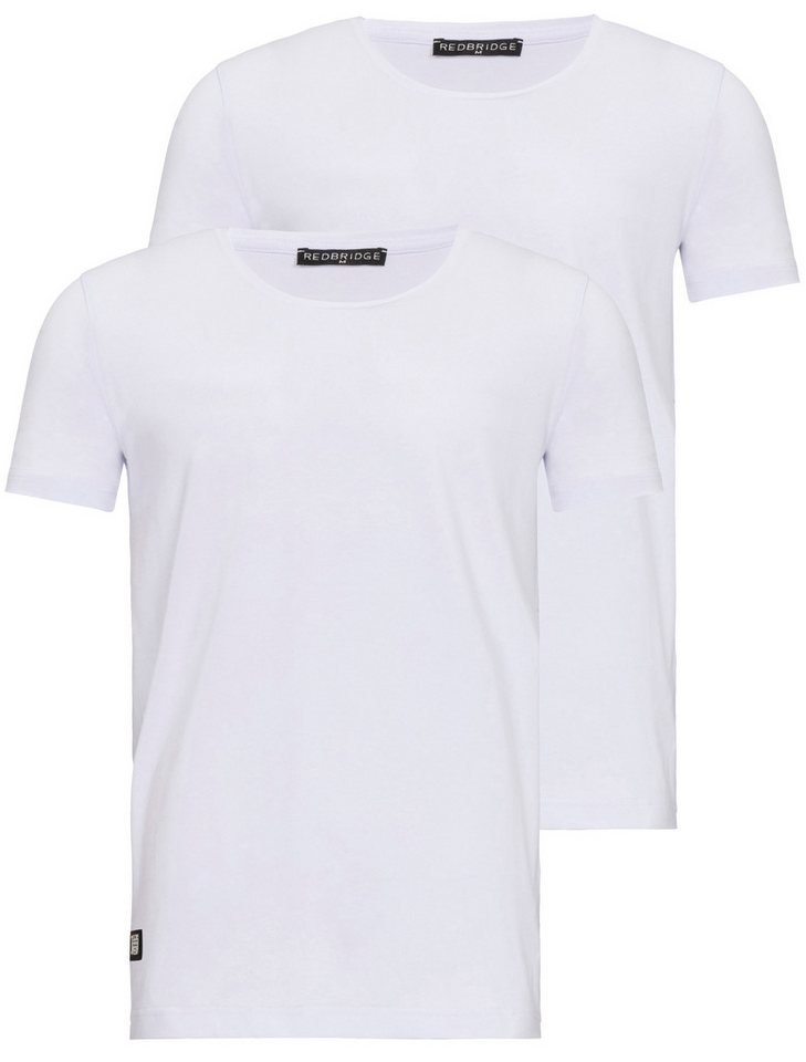 RedBridge T-Shirt 2er Pack Basic T-Shirts – Slim Fit, Rundhals von RedBridge