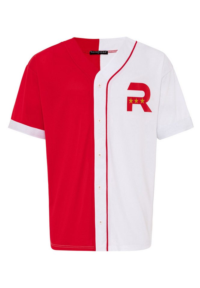 RedBridge T-Shirt im Baseball-Look - Knopfleiste, Regular Fit, Sportlich von RedBridge