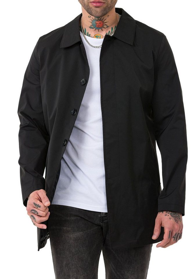 RedBridge Trenchcoat Red Bridge Herren Mantel Trenchcoat Jacke Schwarz S Premium Qualität von RedBridge