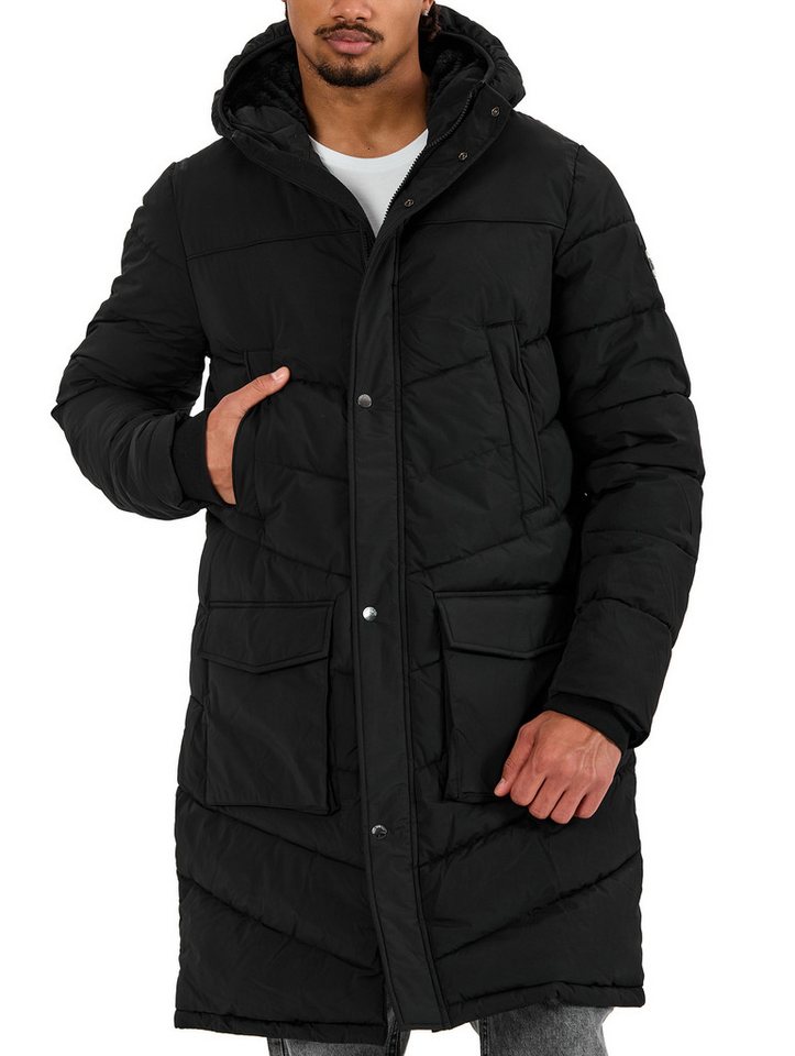 RedBridge Winterjacke mit Kapuze Langer Steppmantel mit praktischen Taschen Warm, wind- und wasserabweisend von RedBridge