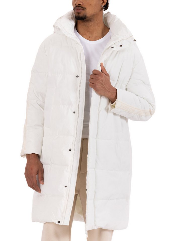 RedBridge Winterjacke mit Kapuze Langer Steppmantel warm leicht Casual Zwei-Wege-Reißverschluss mit Druckknopfleiste – flexibel und winddicht von RedBridge