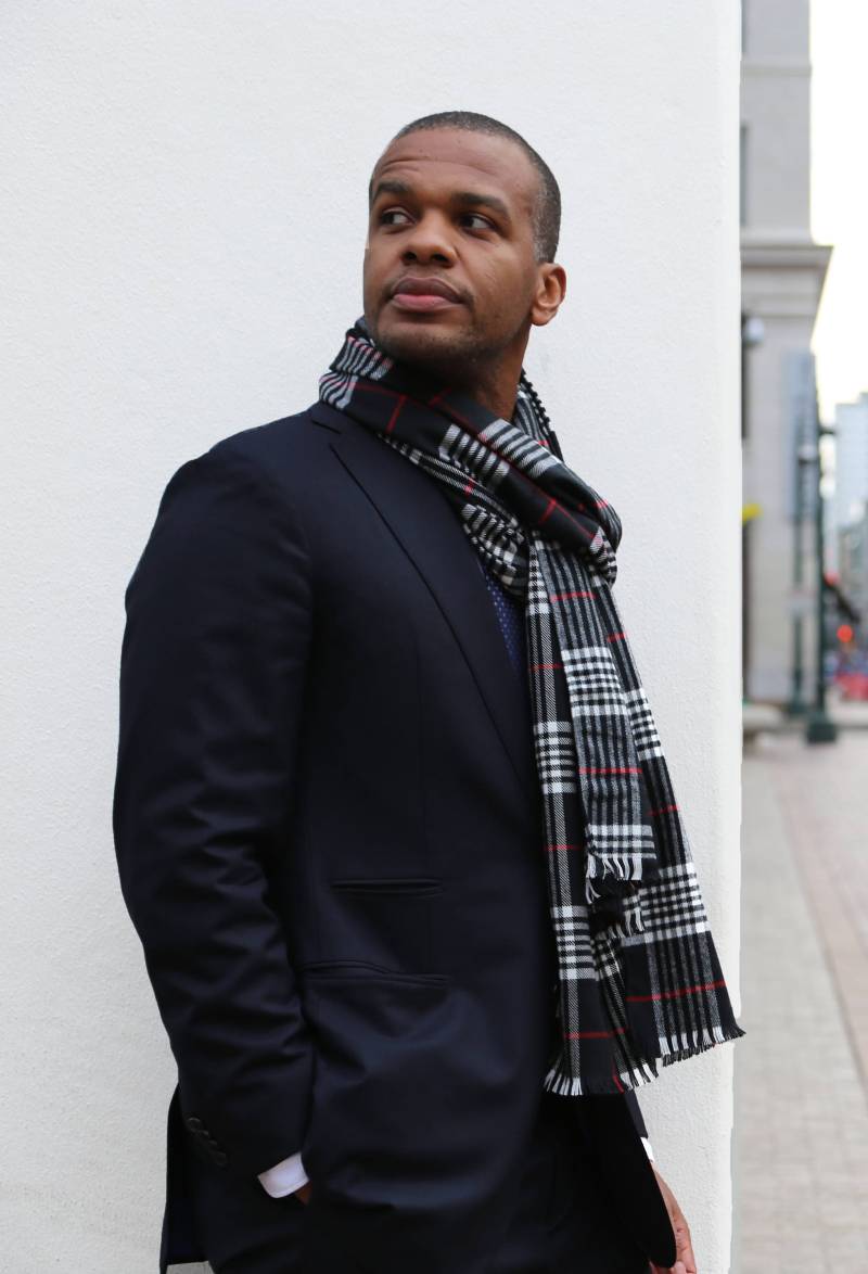 Schwarzer, Weißer & Rot Kariertes Halstuch von RedDaneCreations