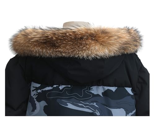 Pelzkragen Damen Lätzchen Fellschal fester Waschbär Pelzkragen Lätzchen Pullover Mütze Unisex Kragen von RedEagle