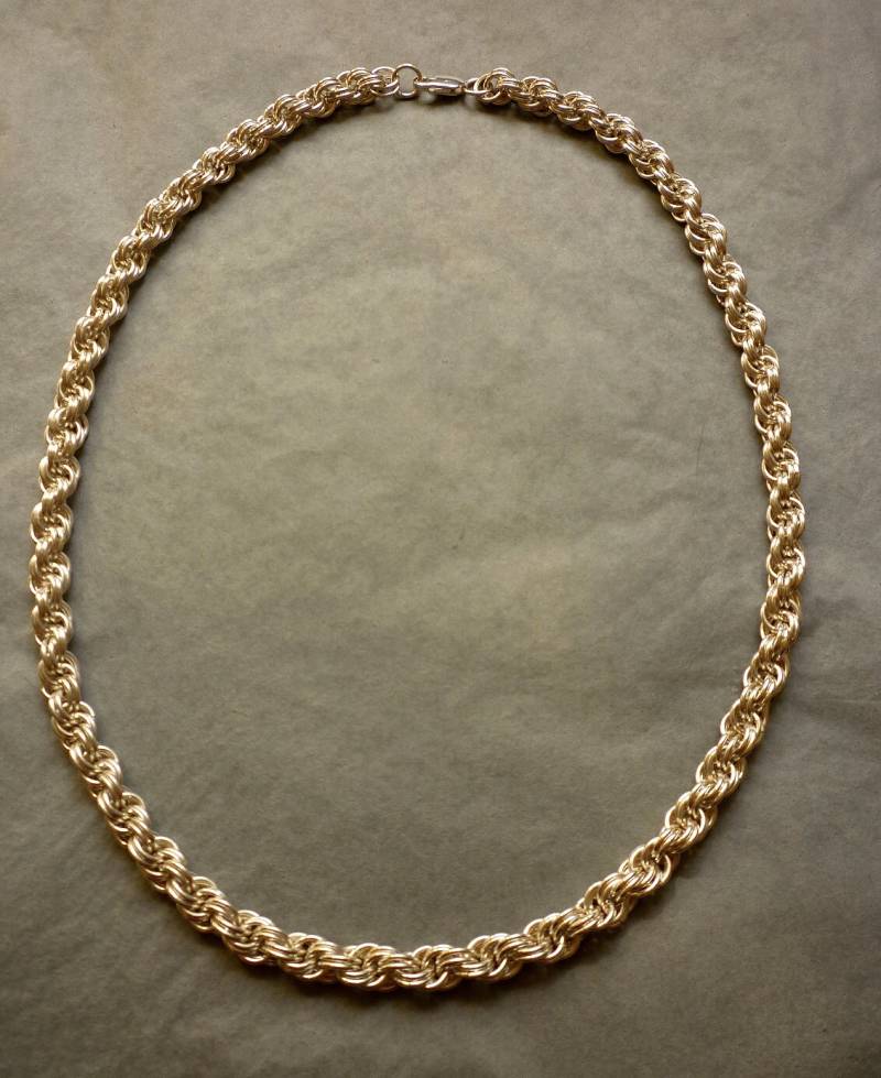 Kette Kettenanhänger Aus Sterlingsilber, Doppelseilmuster Kette Kettenanhänger Aus Sterlingsilber, Doppelseilmuster von RedEarthStudios