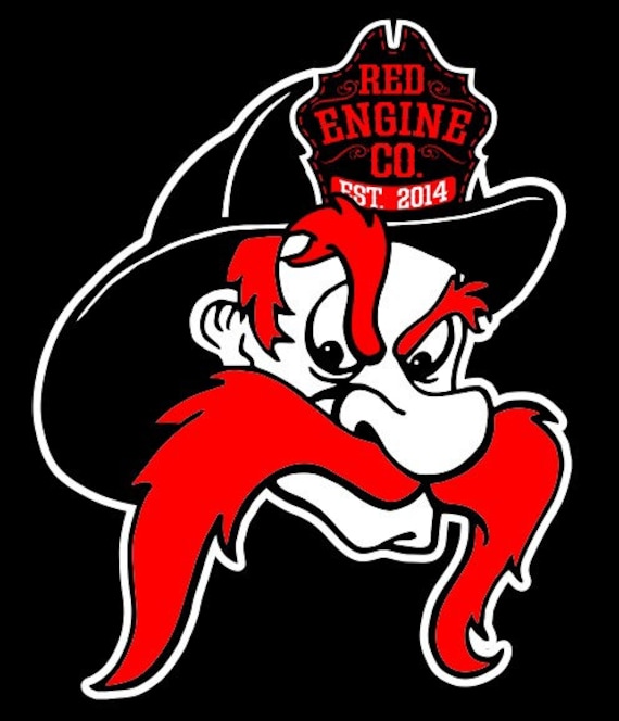 Red Modul Co. Feuerwehrmann Schnurrbart Aufkleber von RedEngineCo