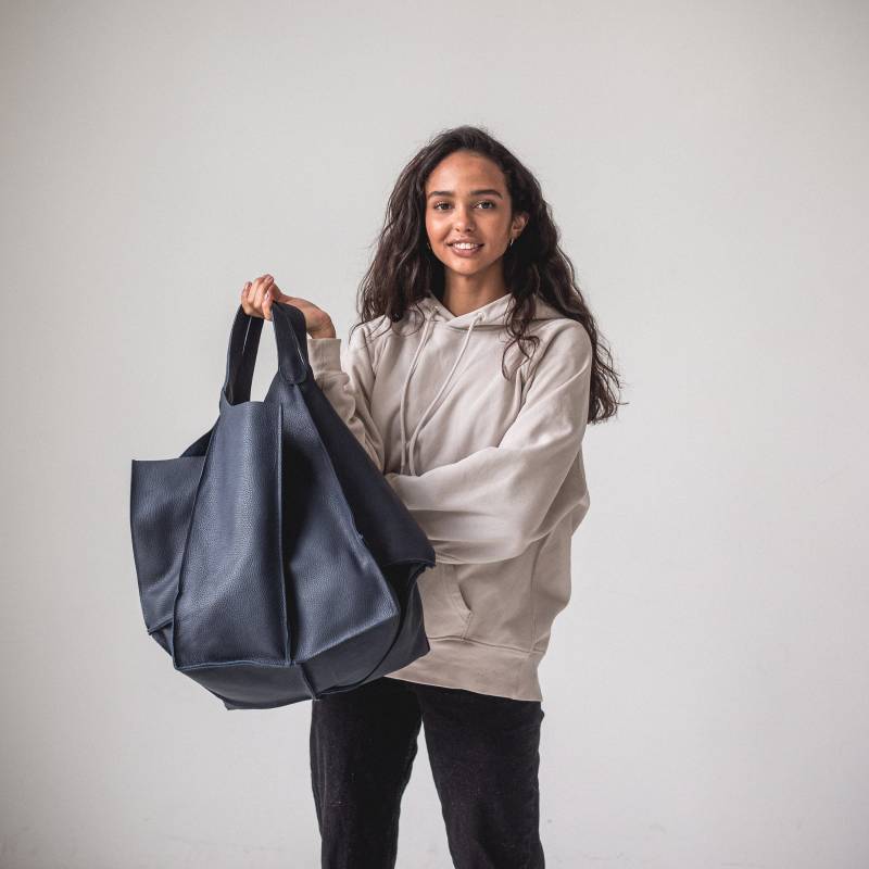 Handgefertigte Leder Slouchy Hobo Bag Übergroße Handtasche von RedFoxNose