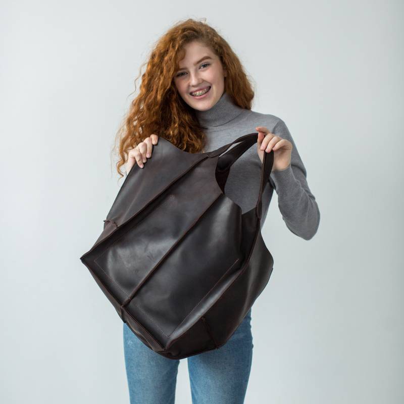 Handgemachte Oversized Hobo Bag Aus Leder Slouchy Schulter Geldbörse von RedFoxNose