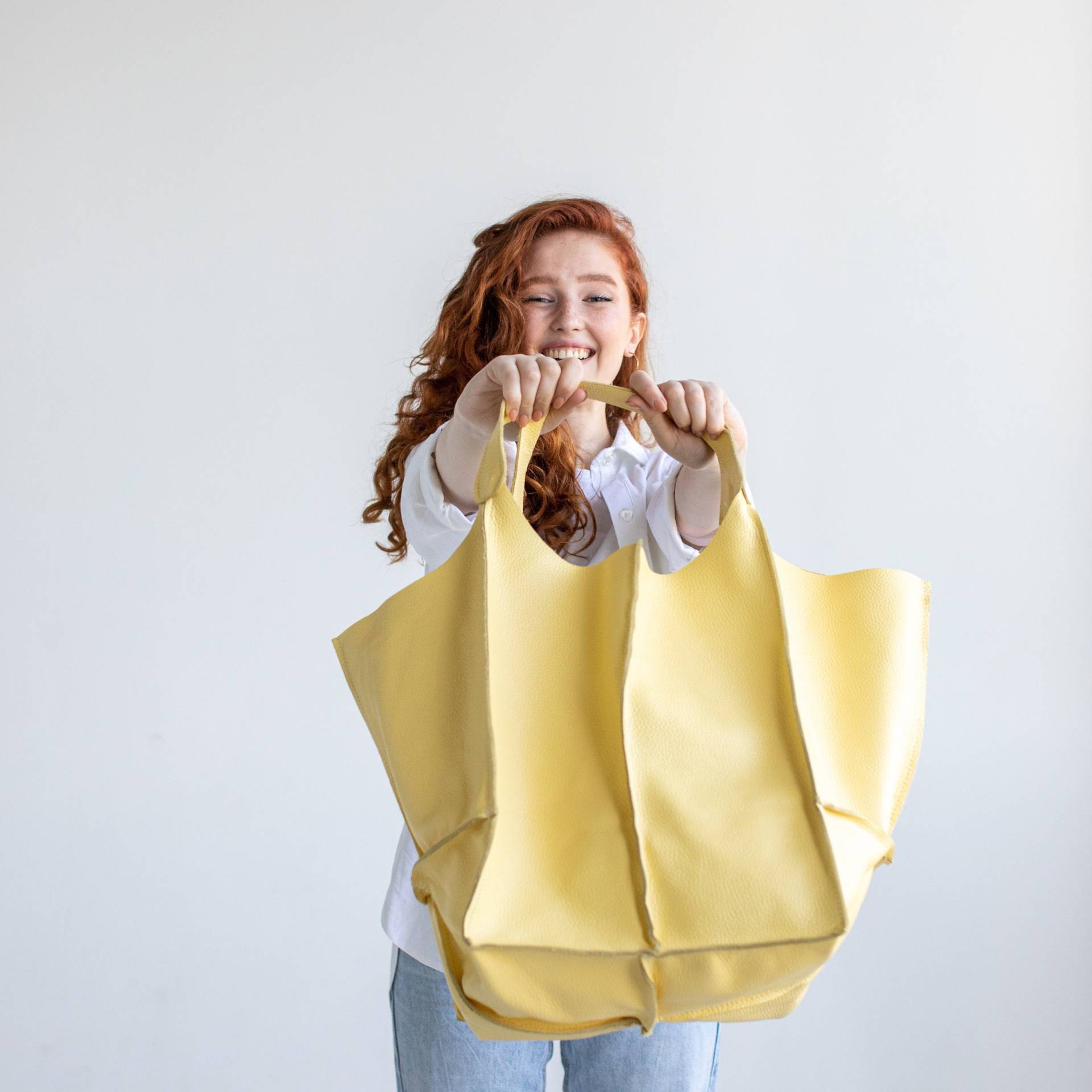 Handgemachte Weiche Raue Leder Hobo Bag Slouchy Oversized Tote von RedFoxNose