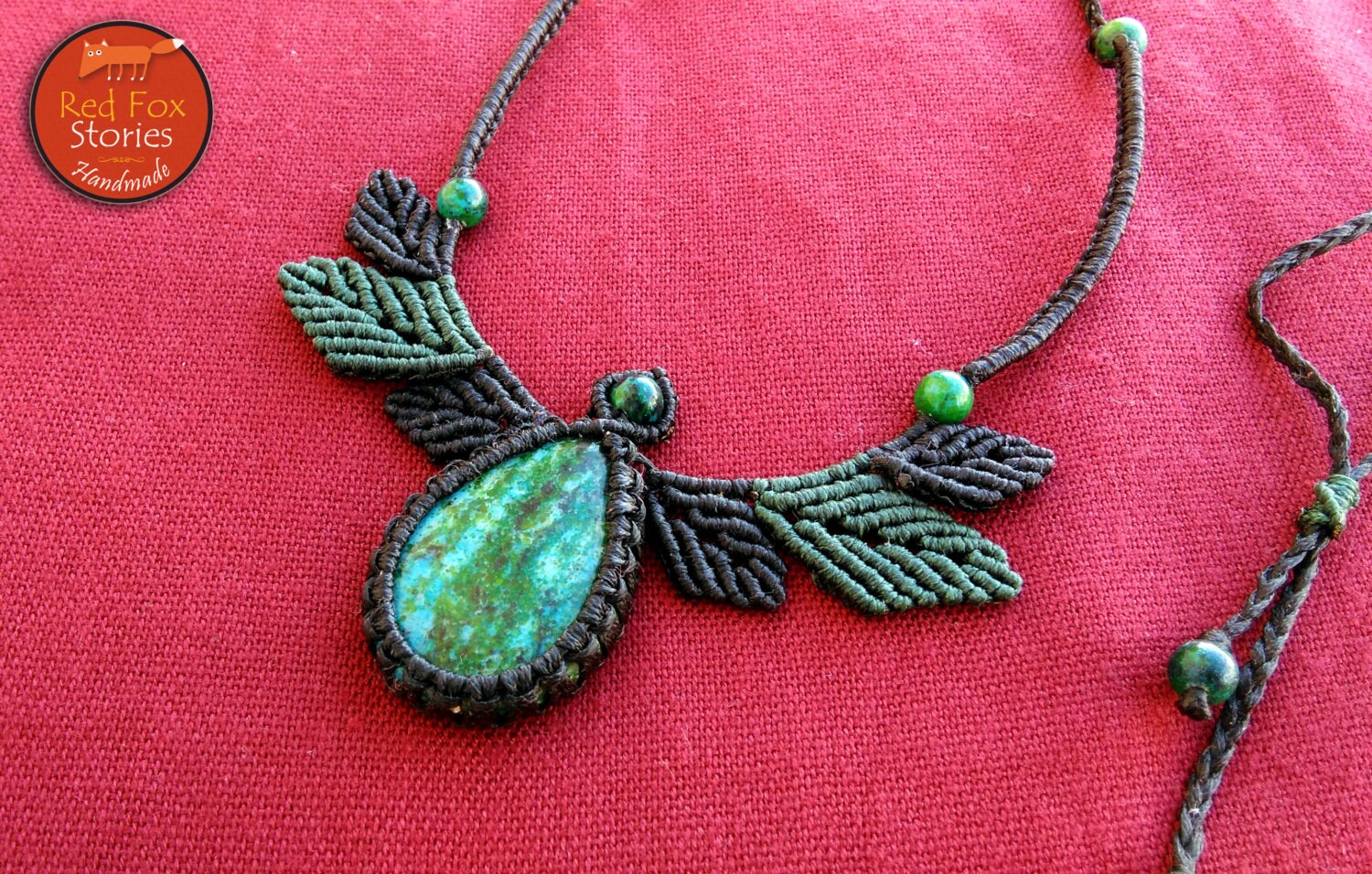 Tierra | Makramee Blätter Halskette Mit Chrysocolla, Blätter, Halskette, Chrysocolla Tierra | Makramee Blätter Halskette Mit Chrysocolla, Blätter, Halskette, Chrysocolla von RedFoxStories
