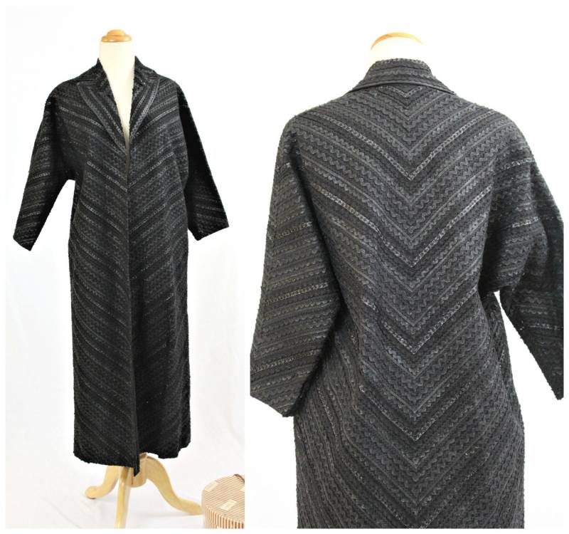Vintage 40Er Jahre 1950Er Crazy Amazing Schwarze Solid Zackenlitze Abend Clutch Chevron Mantel Jacke Hollywood // One Size Fits Most von RedHatVintage
