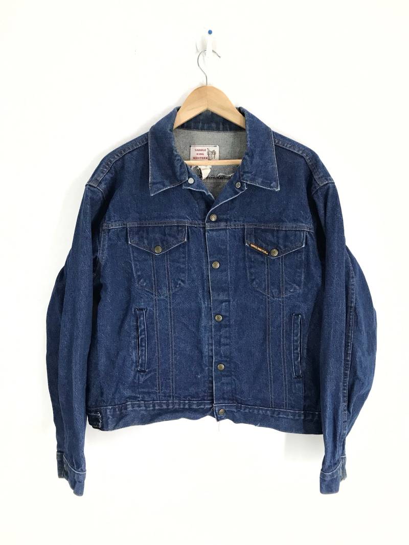 Selten Vintage Saddle King Western Made in Usa Trucker Jeansjacke Große Größe von RedLandVtg