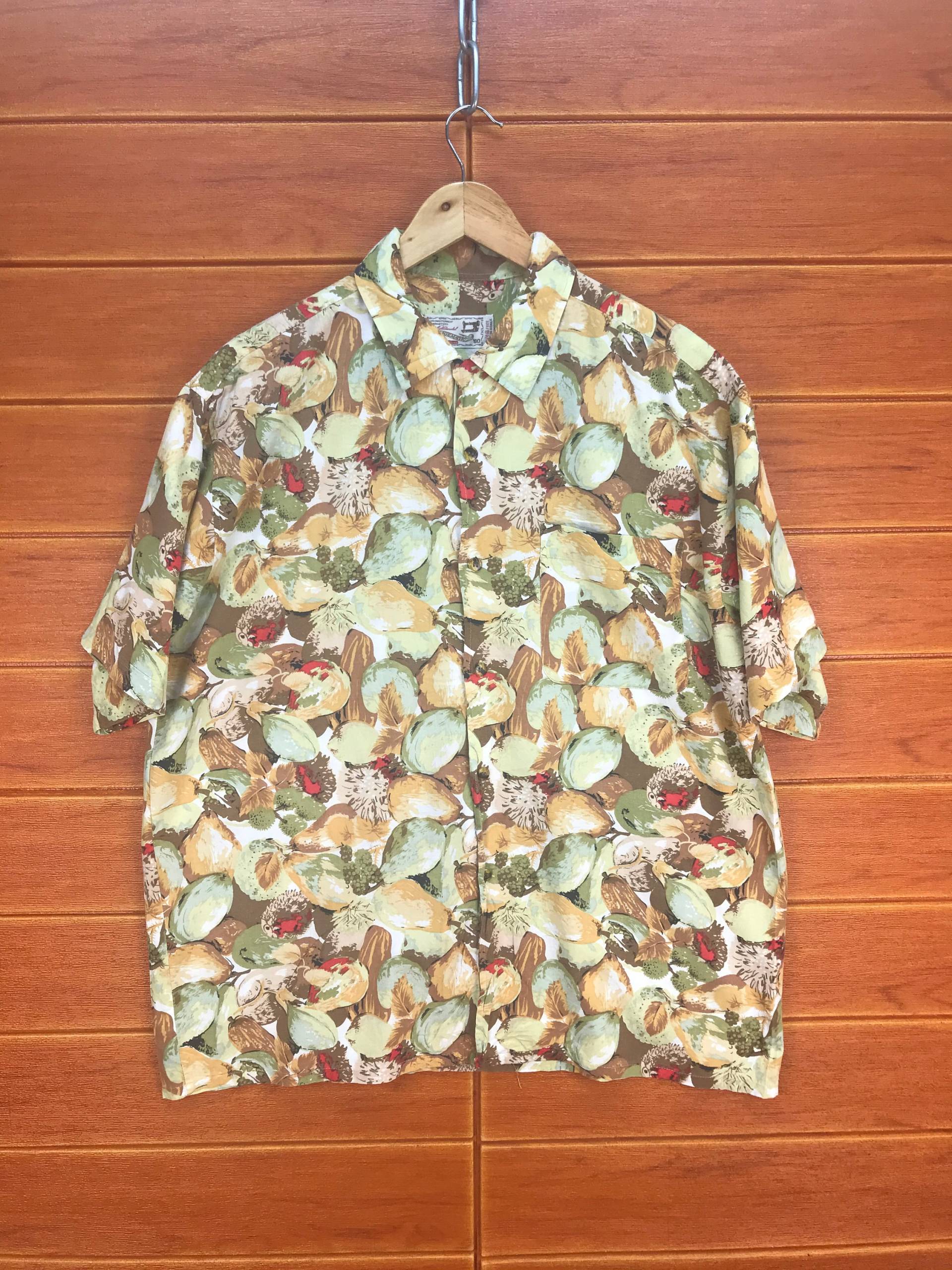 Vintage Hawaiihemd Bild Magie Asiatisch Früchte/Aloha Wear Hemd Rockabilly Sommer Größe Xl von RedLandVtg