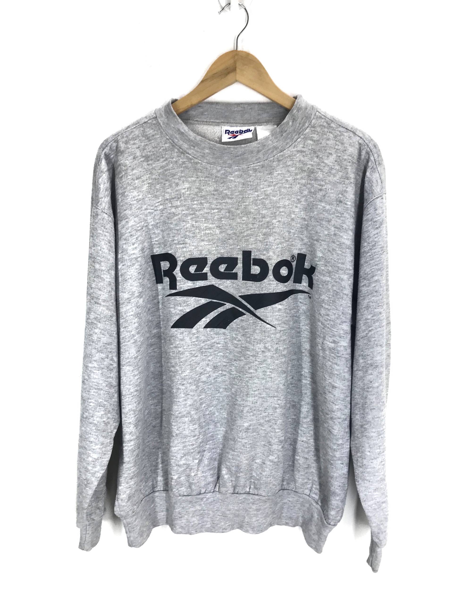 Vintage Reebok Spell Out Big Logo Sweatshirt Hip Hop Swag Streetwear Große Größe von RedLandVtg
