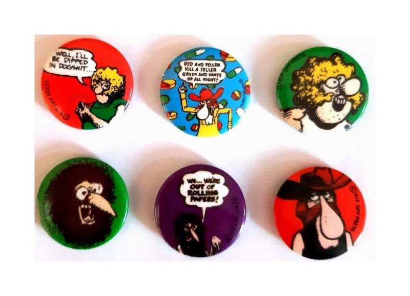 Fabful Furry Freak Brothers X 6 Neue 1" Inch | 25mm Button Pinback Buttons von RedMoonSales