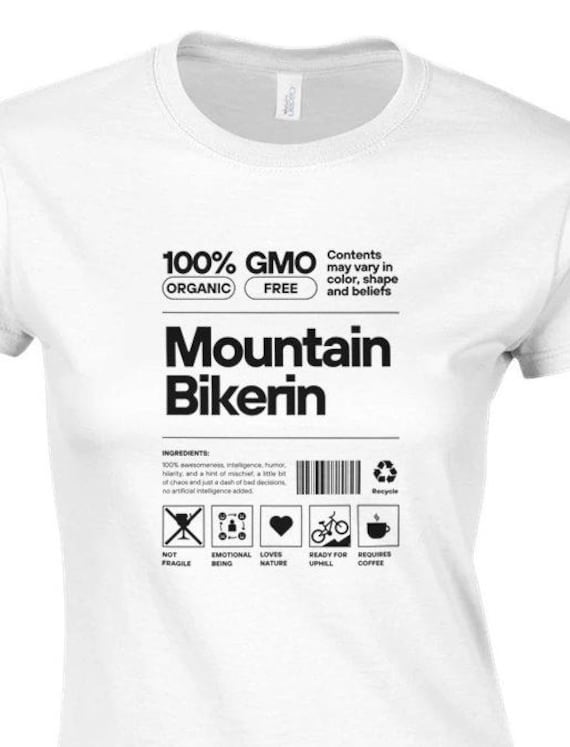 Cooles Fun Damen T-Shirt Für 100% Mountain Bikerinnen, Tailliert Figurbetont Fans Sportlerinnen. Inhalt, Tolle Farben, Perfektes Geschenk; von RedMountainStreet