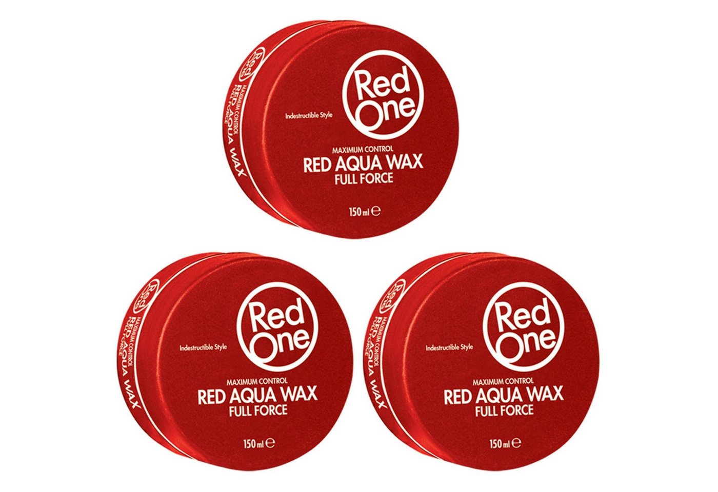 RedOne Haargel Red One Red Aqua Hair Wax 150ml 3er Set von RedOne