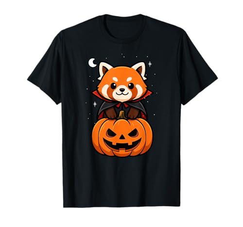 Roter Panda Tierliebhaber Vampir Kürbis Halloween Jungen Mädchen T-Shirt Roter Panda Tierliebhaber Vampir Kürbis Halloween Jungen Mädchen T-Shirt von RedPandaAxis1