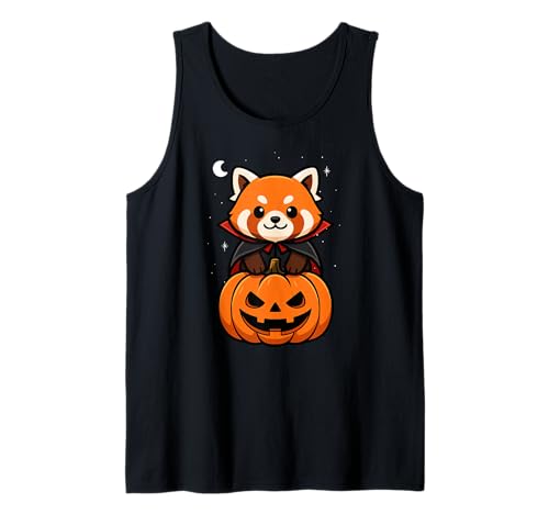 Roter Panda Tierliebhaber Vampir Kürbis Halloween Jungen Mädchen Tank Top Roter Panda Tierliebhaber Vampir Kürbis Halloween Jungen Mädchen Tank Top von RedPandaAxis1