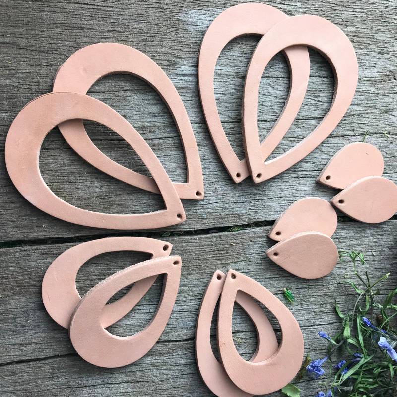 Leder Ohrring Blanks 12 Stück, Gemischte Größen Leder Ohrring Blanks 12 Stück, Gemischte Größen von RedPonyLeatherGoods