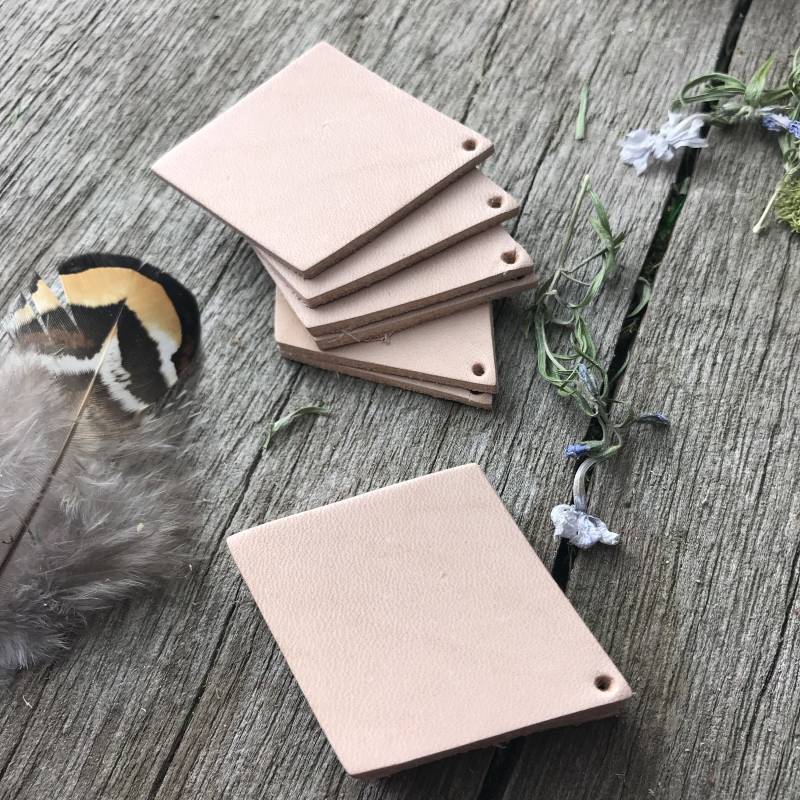 Leder Ohrring Blanks Diamant Geformt 12 Stück von RedPonyLeatherGoods