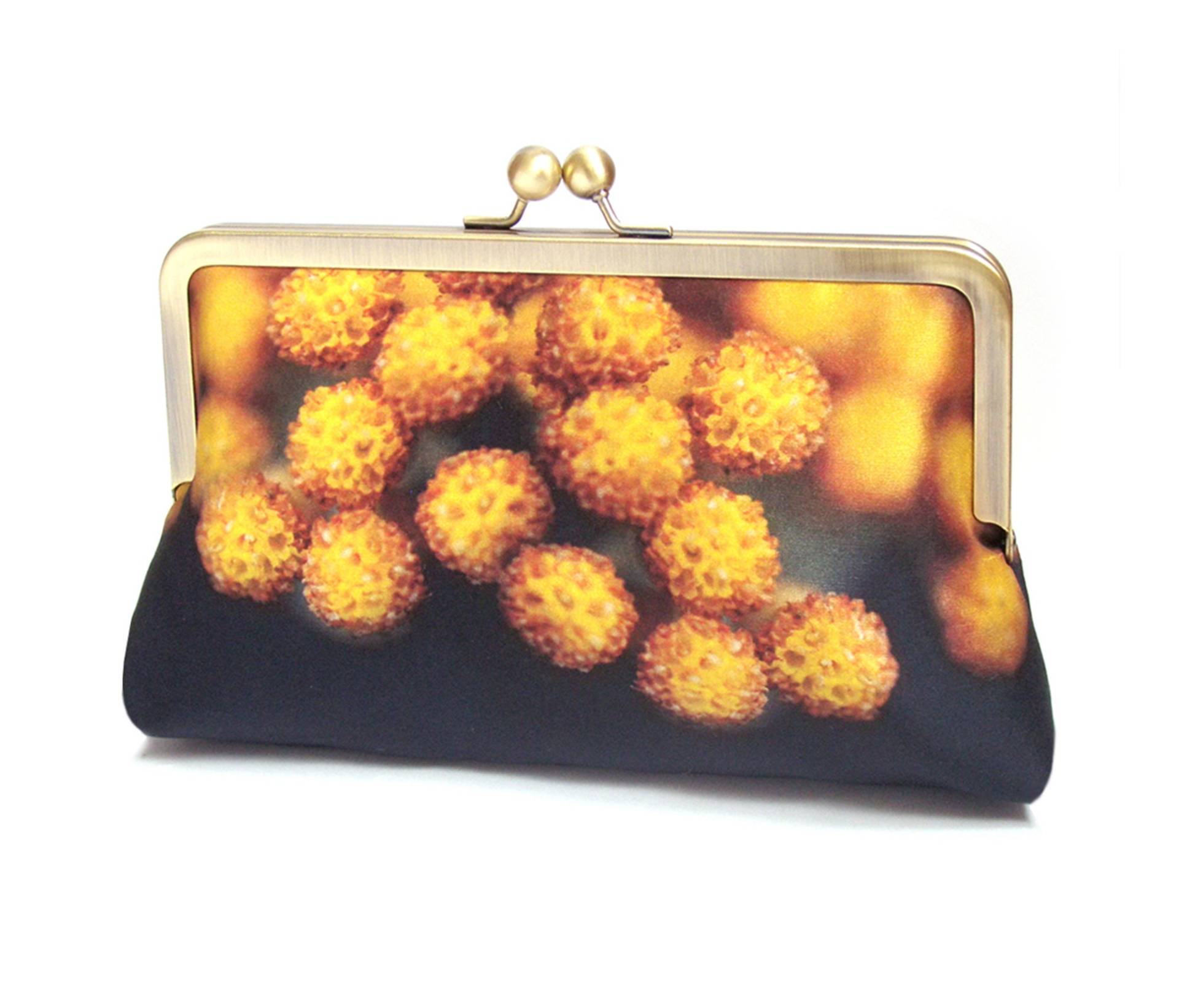 Gelbe Blumenschoten-Handtasche, Seidenhandtasche Mit Kettengriff Gelbe Blumenschoten-Handtasche, Seidenhandtasche Mit Kettengriff von RedRubyRose