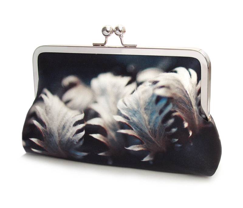 Silberne Handtasche, Marineblaue Handtasche Mit Kettengriff Silberne Handtasche, Marineblaue Handtasche Mit Kettengriff von RedRubyRose