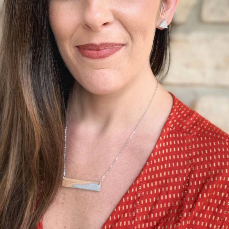 Dreieck Beton Ohrstecker, Natürlich, Minimalistisch Dreieck Beton Ohrstecker, Natürlich, Minimalistisch von RedShedDesignsShop