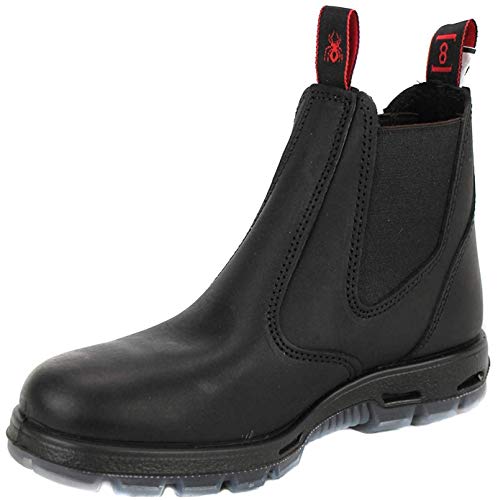 Redback USBBK Sicherheits-Arbeitsschuhe aus Australien - mit Stahlkappe - Unisex - Black/Schwarz - UK 5.0 / EU 38.0 von Redback